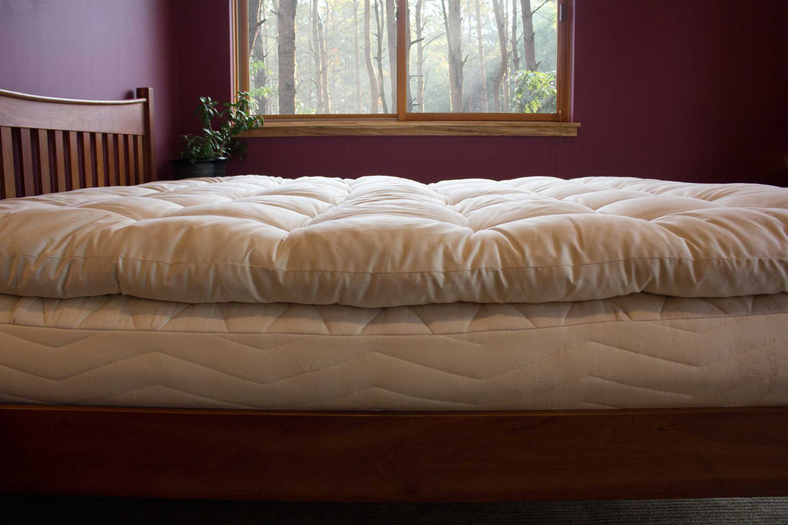 Certified Organic Quilted Wool Mattress Topper by Holy Lamb Organics – view 4