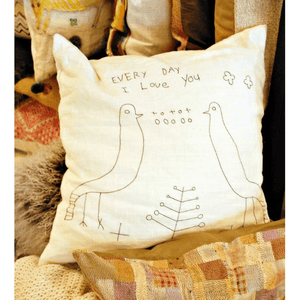 Two Birds Stitched Pillow-Pillow-Jack and Jill Boutique