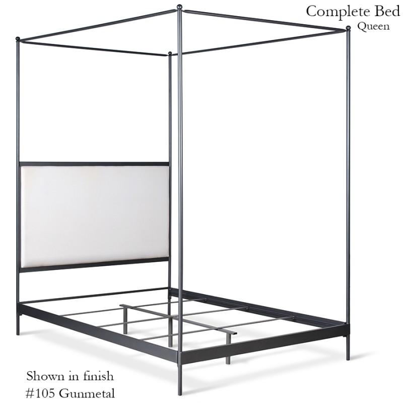 Corsican Iron Canopy Bed 43788 | Upholstered Canopy Bed-Canopy Bed-Jack and Jill Boutique