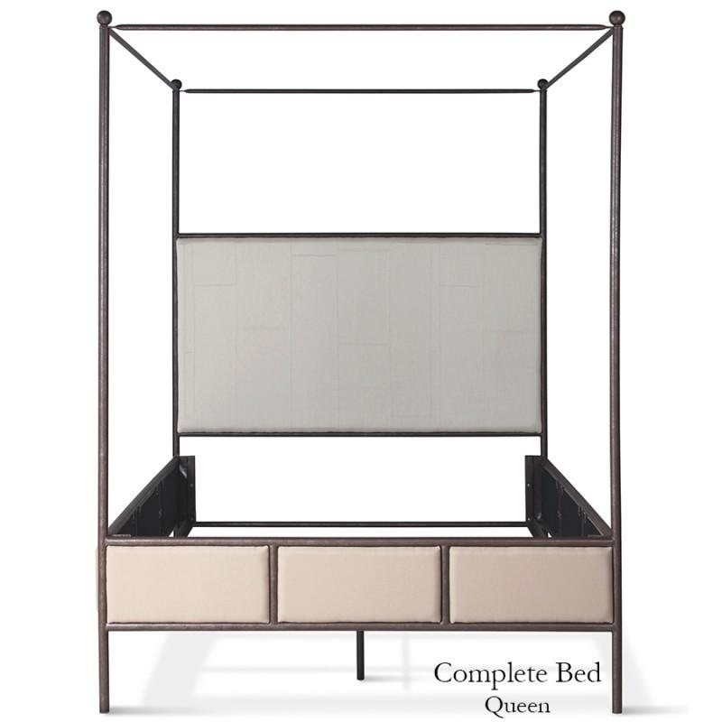 Corsican Iron Canopy Bed 43820 | Upholstered Canopy Bed-Canopy Bed-Jack and Jill Boutique