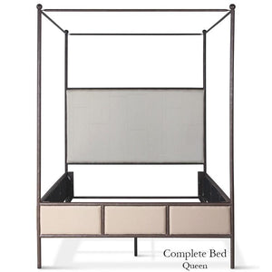 Corsican Iron Canopy Bed 43820 | Upholstered Canopy Bed-Canopy Bed-Jack and Jill Boutique