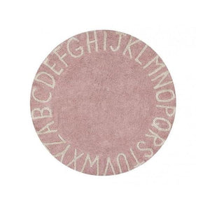 Round ABC Machine Washable Rugs - 5 Feet - Cotton-Rugs-Jack and Jill Boutique