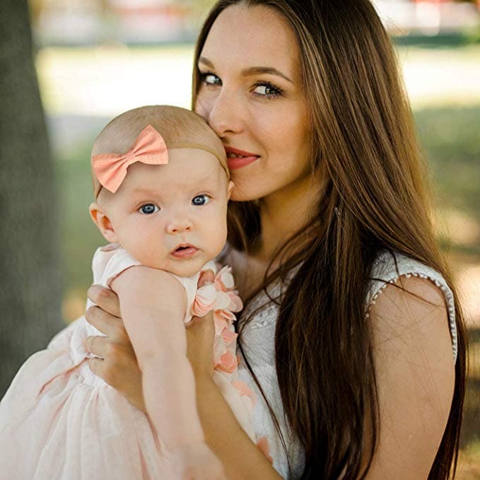 Baby Girl Headbands and bows - Nylon Headband Fits newborn toddler infant girls (Bow Tie Collection Mix)-Hair Accessories-Jack and Jill Boutique