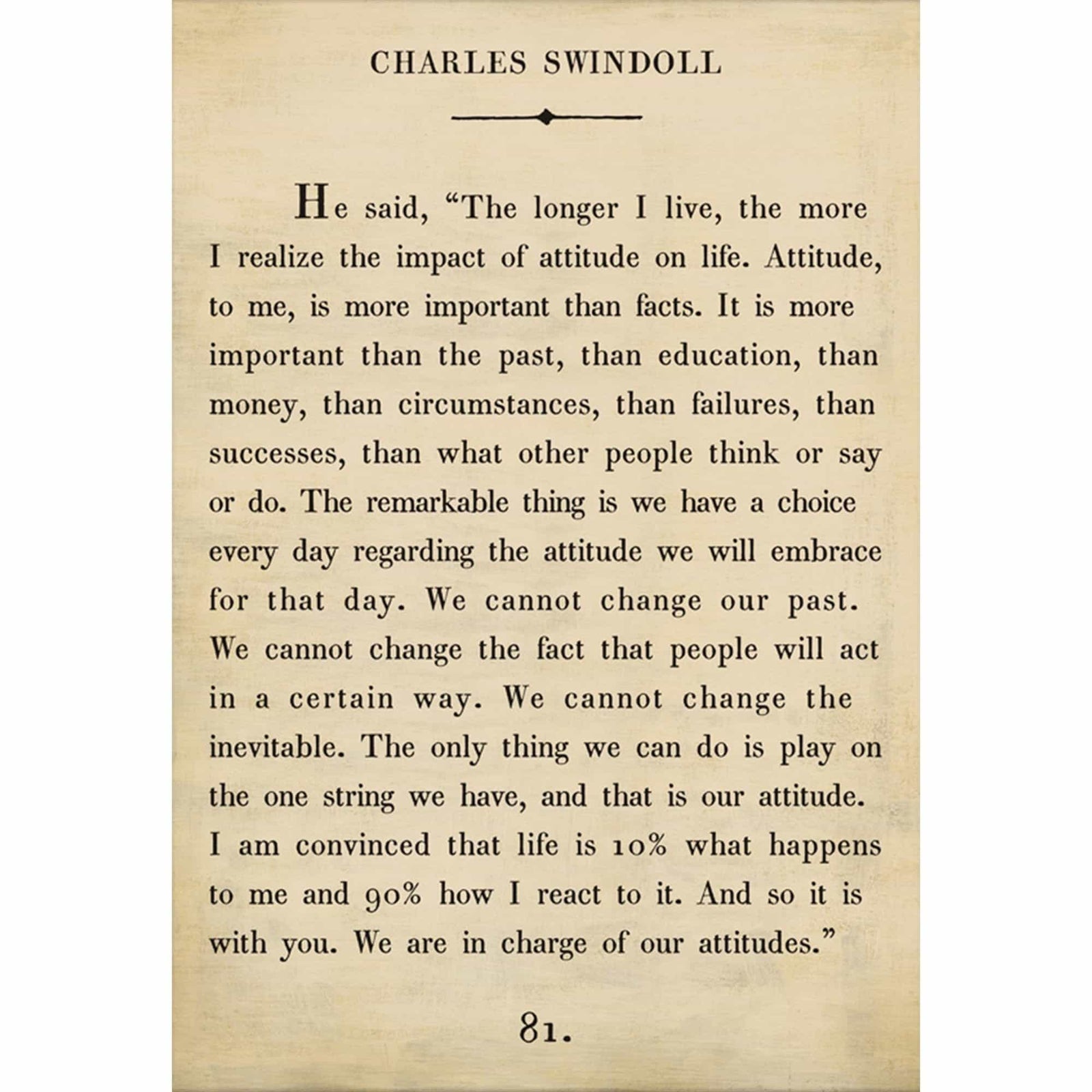 Charles Swindoll - Book Collection Art Print-Art Print-17" x 25"-Cream-Gallery Wrap-Jack and Jill Boutique