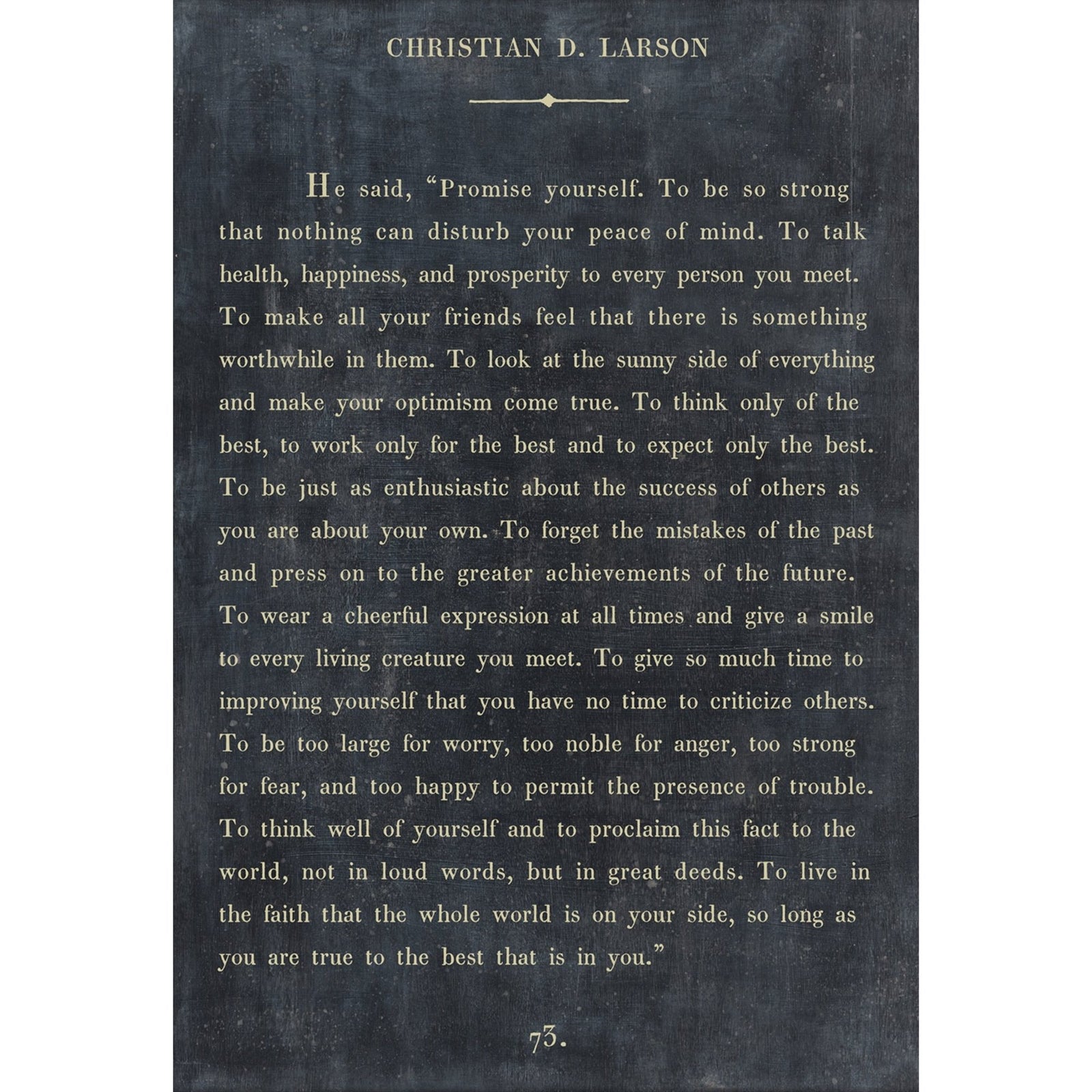 Christian Larson - Book Collection Art Print-Art Print-17" x 25"-Charcoal-Gallery Wrap-Jack and Jill Boutique