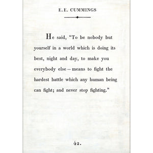 E. E. Cummings - Book Collection Art Print-Art Print-Jack and Jill Boutique