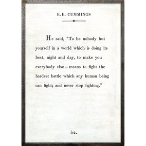 E. E. Cummings - Book Collection Art Print-Art Print-Jack and Jill Boutique