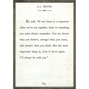 A.A. Milne - Book Collection Art Print-Art Print-17" x 25"-White-Grey Wood Frame-Jack and Jill Boutique