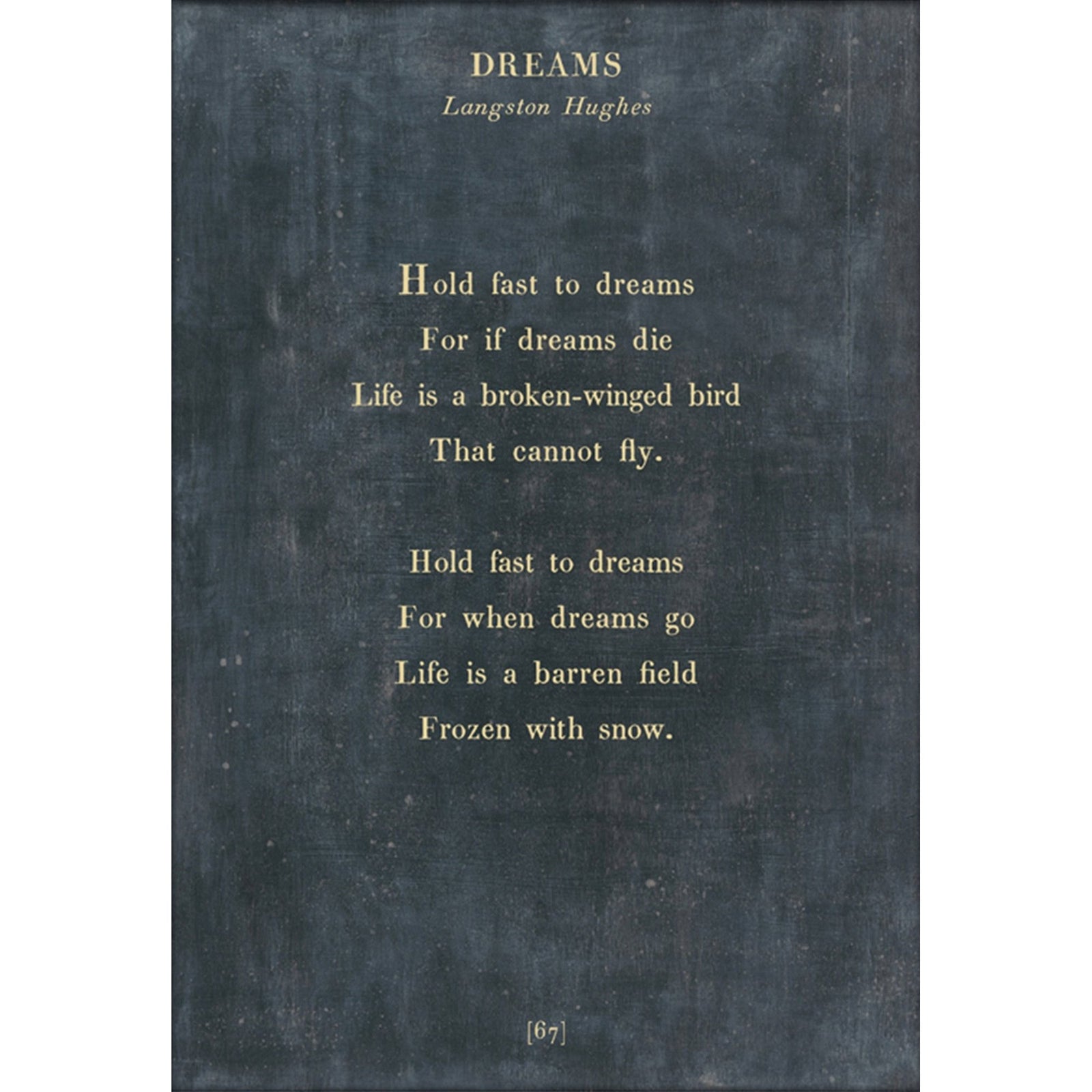 Dreams - Poetry Collection Art Print-Art Print-17" x 25"-Charcoal-Gallery Wrap-Jack and Jill Boutique