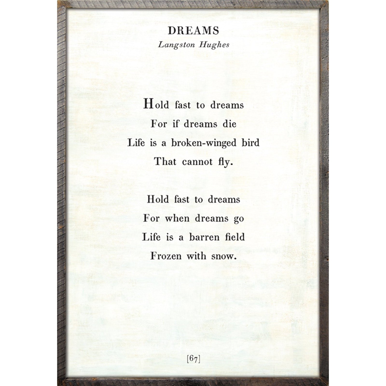 Dreams - Poetry Collection Art Print-Art Print-17" x 25"-White-Grey Wood Frame-Jack and Jill Boutique