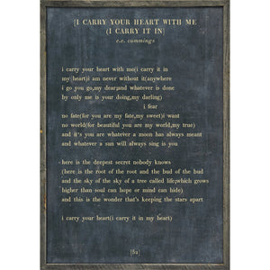 I Carry Your Heart - Poetry Collection Art Print-Art Print-Jack and Jill Boutique