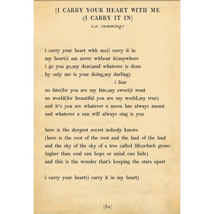 I Carry Your Heart - Poetry Collection Art Print-Art Print-Jack and Jill Boutique