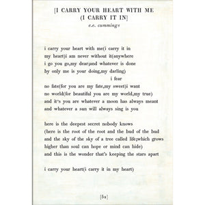 I Carry Your Heart - Poetry Collection Art Print-Art Print-Jack and Jill Boutique