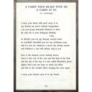 I Carry Your Heart - Poetry Collection Art Print-Art Print-Jack and Jill Boutique