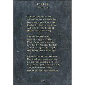 Barter - Poetry Collection Art Print-Art Print-Jack and Jill Boutique