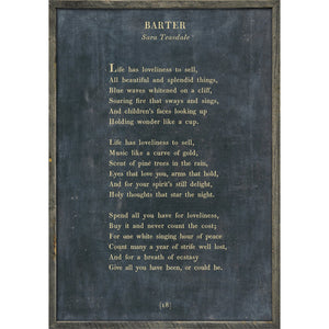Barter - Poetry Collection Art Print-Art Print-Jack and Jill Boutique