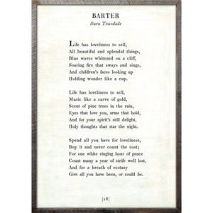 Barter - Poetry Collection Art Print-Art Print-Jack and Jill Boutique