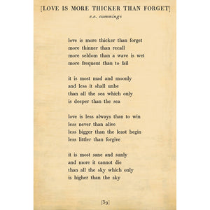 Love is More Thicker - Poetry Collection Art Print-Art Print-Jack and Jill Boutique