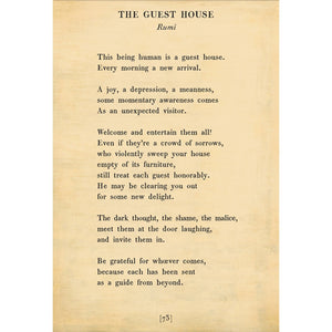 The Guest House - Poetry Collection Art Print-Art Print-Jack and Jill Boutique