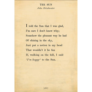 The Sun - Poetry Collection Art Print-Art Print-Jack and Jill Boutique