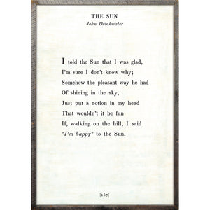 The Sun - Poetry Collection Art Print-Art Print-Jack and Jill Boutique