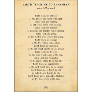 Earth Teach Me to Remember- Poetry Collection Art Print-Art Print-Jack and Jill Boutique
