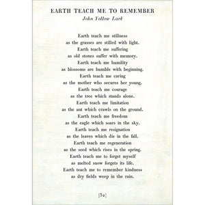 Earth Teach Me to Remember- Poetry Collection Art Print-Art Print-Jack and Jill Boutique