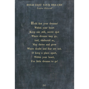 Hold Fast Your Dreams - Poetry Collection Art Print-Art Print-Jack and Jill Boutique