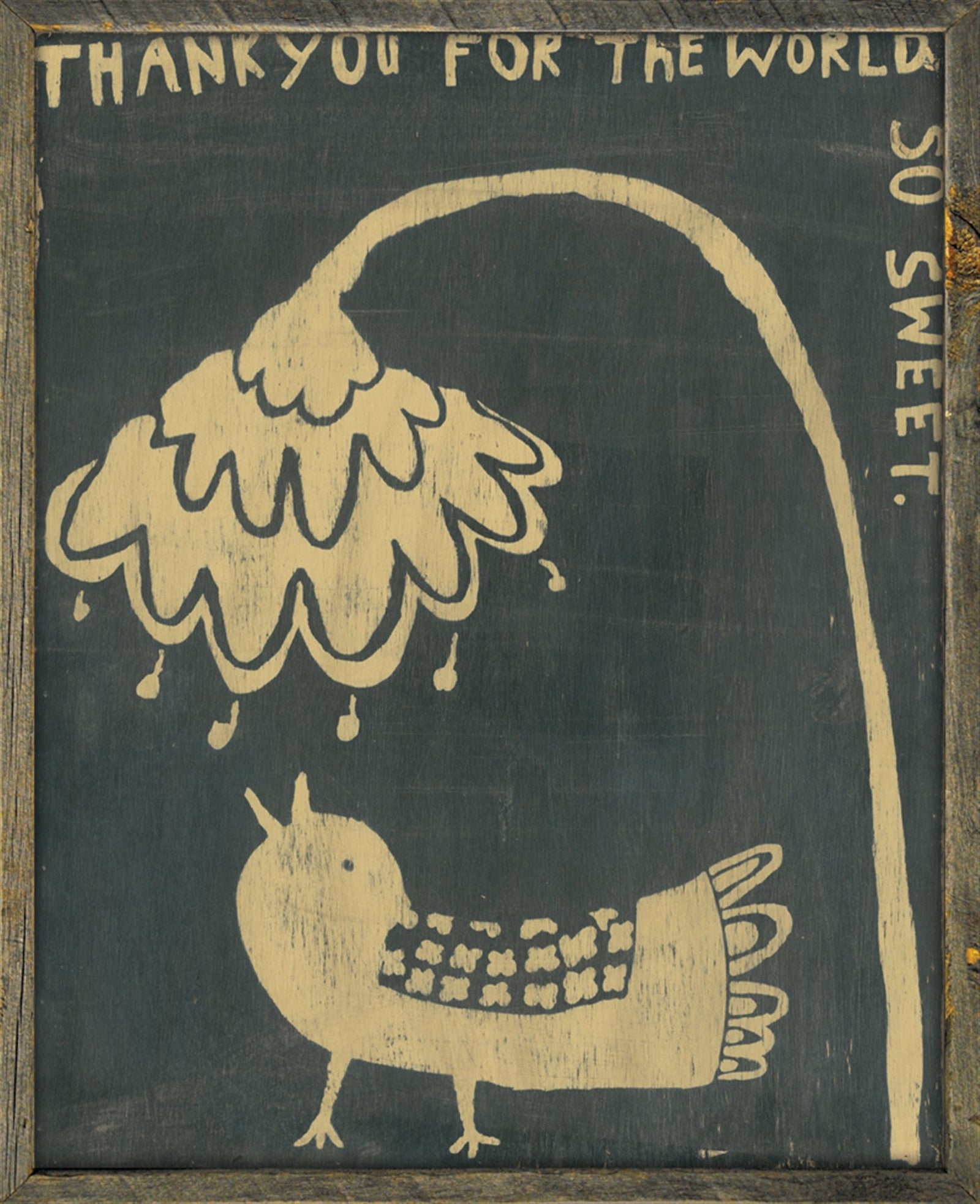 Art Print - Thank You Bird-Art Print-Grey Wood Frame-Jack and Jill Boutique