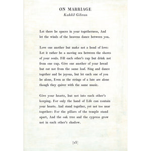 On Marriage - Poetry Collection Art Print-Art Print-Jack and Jill Boutique