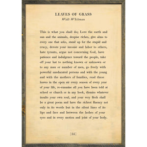 Leaves of Grass- Poetry Collection Art Print-Art Print-Jack and Jill Boutique