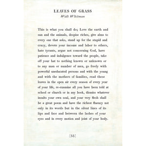 Leaves of Grass- Poetry Collection Art Print-Art Print-Jack and Jill Boutique