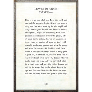 Leaves of Grass- Poetry Collection Art Print-Art Print-Jack and Jill Boutique