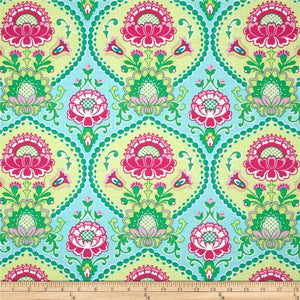 Lavinia Aqua Fabric by the Yard | 100% Cotton-Fabric-Jack and Jill Boutique