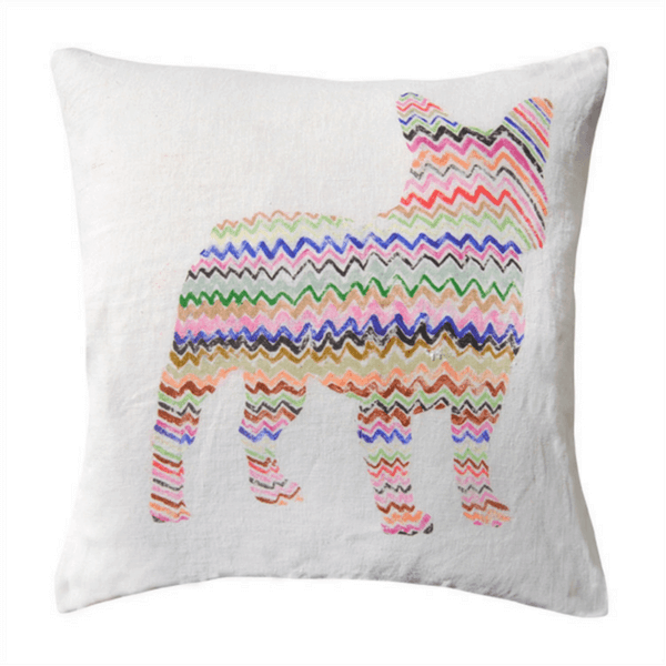 Zig Zag Frenchie - Pillow-Pillow-Jack and Jill Boutique