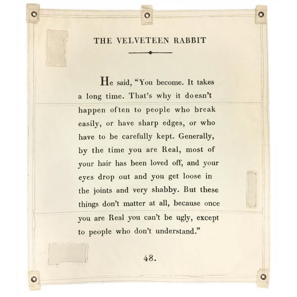 Wall Tarp - Quote from The Velveteen Rabbit Wall Hanging-Wall Tarp-Jack and Jill Boutique