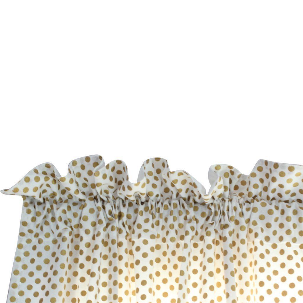 Alexa's Girl Baby Bedding - Gold Dots with Peach and Coral Waterfall Ruffled Skirt-Crib Bedding Set-Jack and Jill Boutique