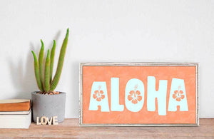 Aloha Flowers - Mini Framed Canvas-Mini Framed Canvas-Jack and Jill Boutique