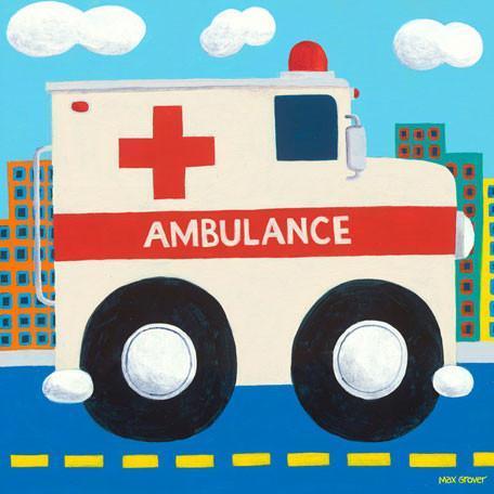 Ambulance | Canvas Wall Art-Canvas Wall Art-Jack and Jill Boutique