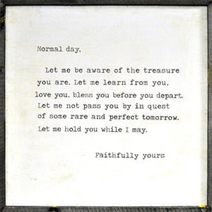 ART PRINT - NORMAL DAY (MARY JEAN'S POEM)-Art Print-Jack and Jill Boutique