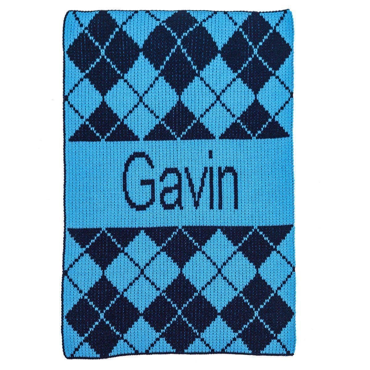 Argyle & Name Personalized Stroller Blanket or Baby Blanket-Blankets-Jack and Jill Boutique