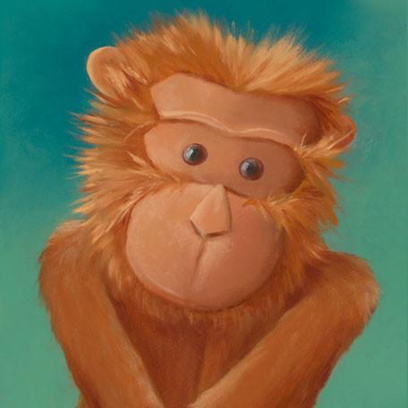 Baby Orangutan | Canvas Wall Art-Canvas Wall Art-Jack and Jill Boutique