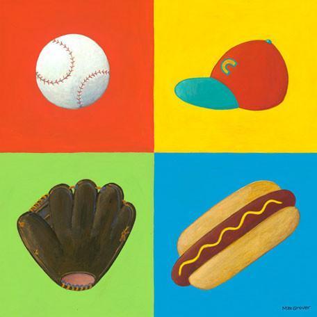 Baseball Four Square | Canvas Wall Art-Canvas Wall Art-Jack and Jill Boutique