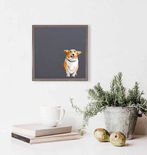 Best Friend - Corgi Mini Framed Canvas-Mini Framed Canvas-Jack and Jill Boutique