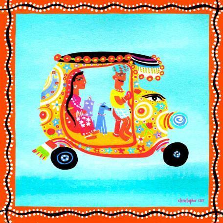 Bollywood Coast Shopper | Canvas Wall Art-Canvas Wall Art-Jack and Jill Boutique