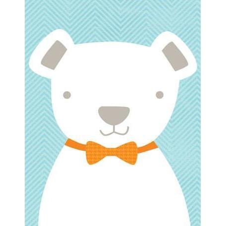 Bow Tie Teddy - Blue | Canvas Wall Art-Canvas Wall Art-Jack and Jill Boutique