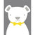 Bow Tie Teddy - Gray | Canvas Wall Art-Canvas Wall Art-Jack and Jill Boutique