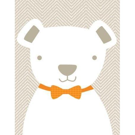Bow Tie Teddy - Natural | Canvas Wall Art-Canvas Wall Art-Jack and Jill Boutique