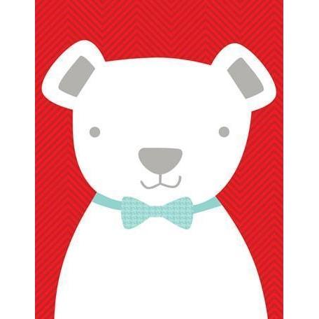 Bow Tie Teddy - Red | Canvas Wall Art-Canvas Wall Art-Jack and Jill Boutique