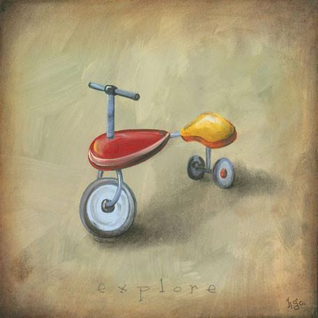 Boy's Toys - Trike Wall | Canvas Wall Art-Canvas Wall Art-Jack and Jill Boutique